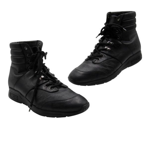 Fendi FF High Top 10 Leather Sneakers Boots FF-0208N-A022 main image 10
